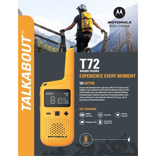 Motorola TALKABOUT T72 + EU adapteris