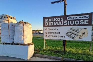 Malkos, briketai, atraižos