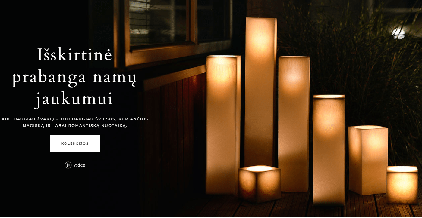 Žvakės, muilai, pledai, dovanos