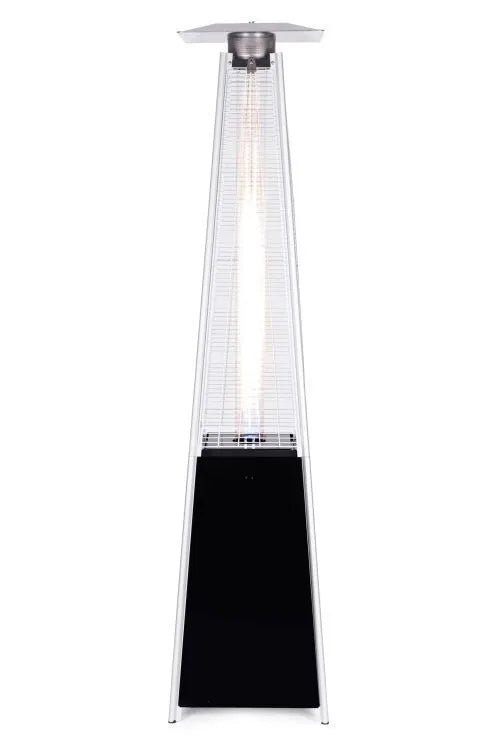 Dujinis terasos šildytuvas 13 kW su stikliniu vamzdžiu, 227 cm, juodas, NAUJAS