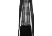 Dujinis terasos šildytuvas 13 kW su stikliniu vamzdžiu, 227 cm, juodas, NAUJAS