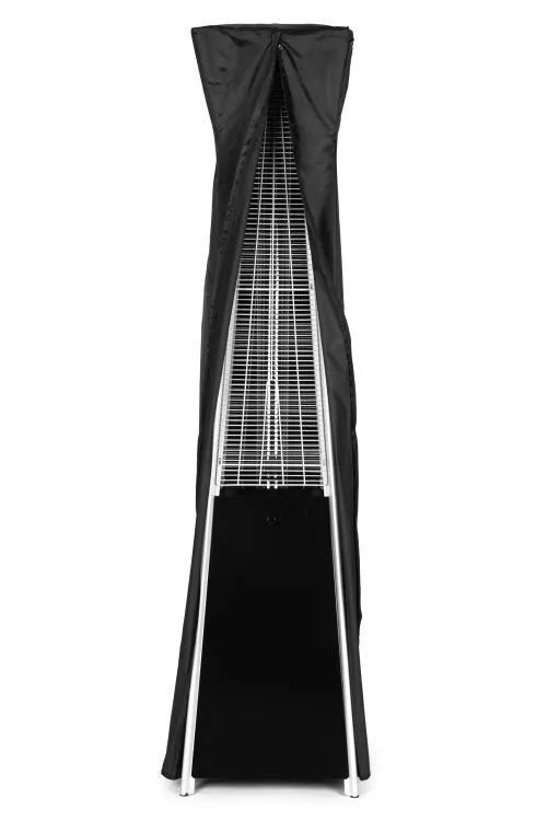 Dujinis terasos šildytuvas 13 kW su stikliniu vamzdžiu, 227 cm, juodas, NAUJAS